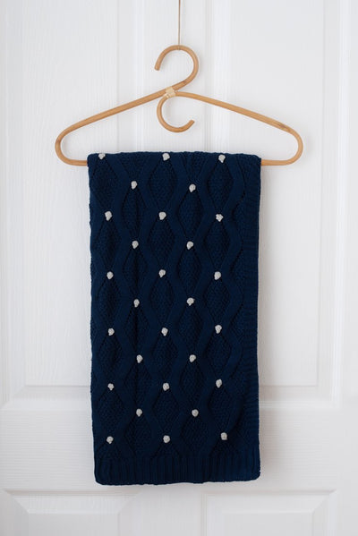 Kute Cuddles - Knit Baby Blanket - Haven Navy