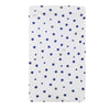 Little Turtle Baby - Changing Pad Cover - Navy Blue & Grey Spots