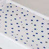 Little Turtle Baby - Changing Pad Cover - Navy Blue & Grey Spots