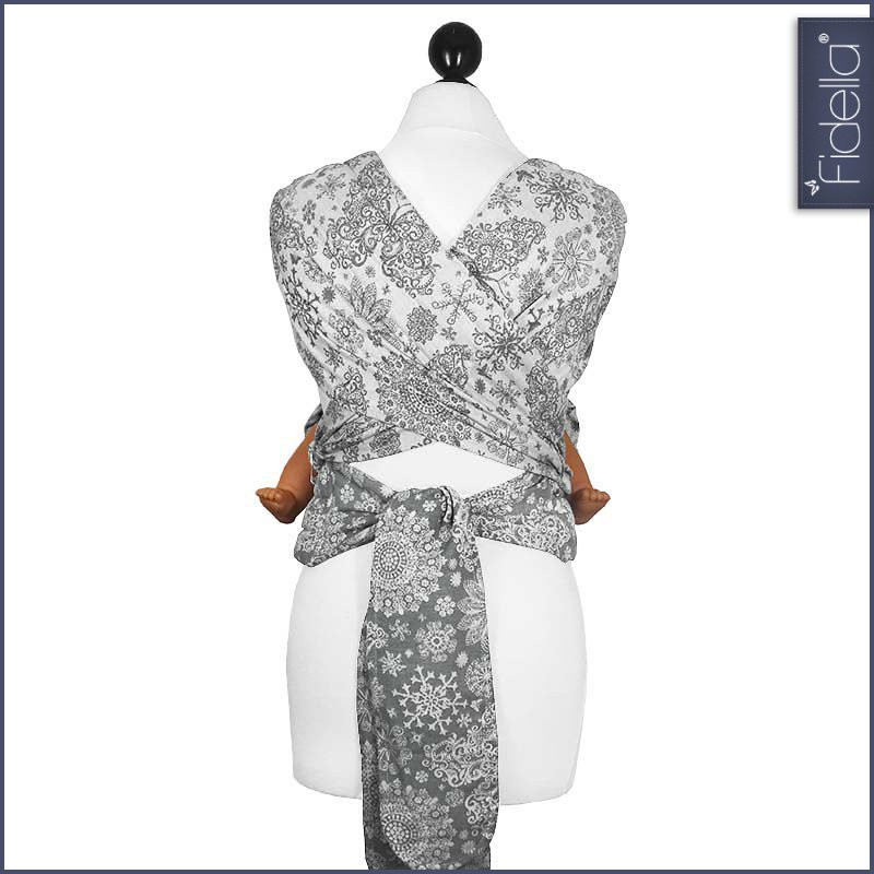 Fidella Fly Tai - MeiTai babycarrier Iced Butterfly Smoke (Baby Size - From Birth), , Mei Tai, Fidella, Carry Them Close  - 4