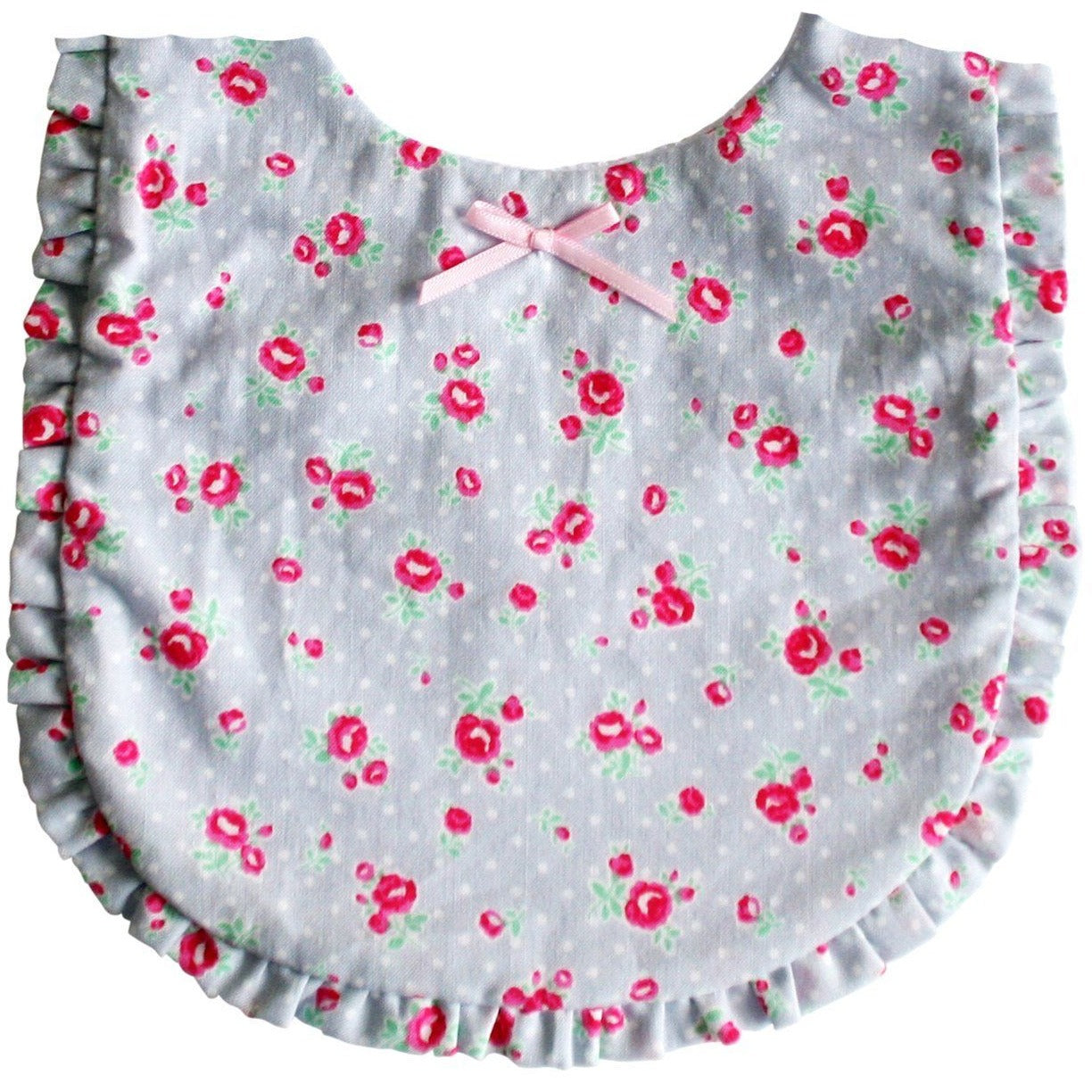 Alimrose - Ruffle Grey Floral Bib - Clothing - Alimrose - Afterpay - Zippay Carry Them Close