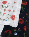 Little Unicorn - Muslin Security Blankets Comforter - Summer & Dark Poppy (set of 2)