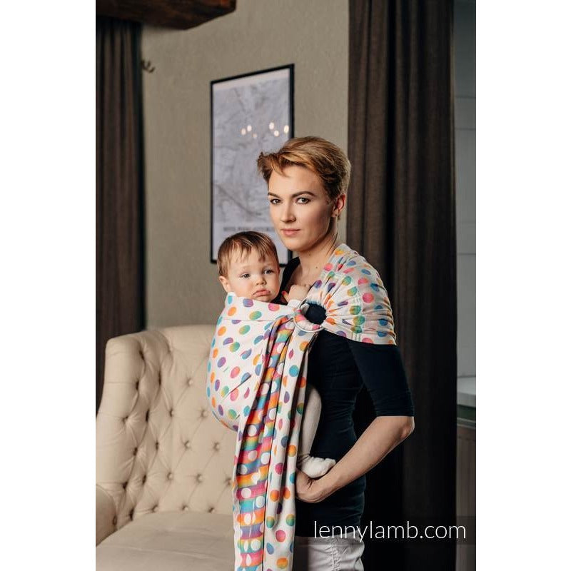 Lenny Lamb Ring Sling - POLKA DOTS RAINBOW - Ring Sling - Lenny Lamb - Afterpay - Zippay Carry Them Close