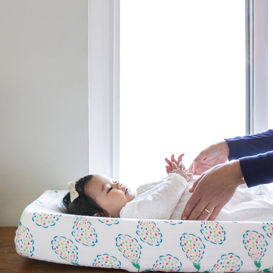 Bebe Au Lait - Changing Pad Cover - Peacocks