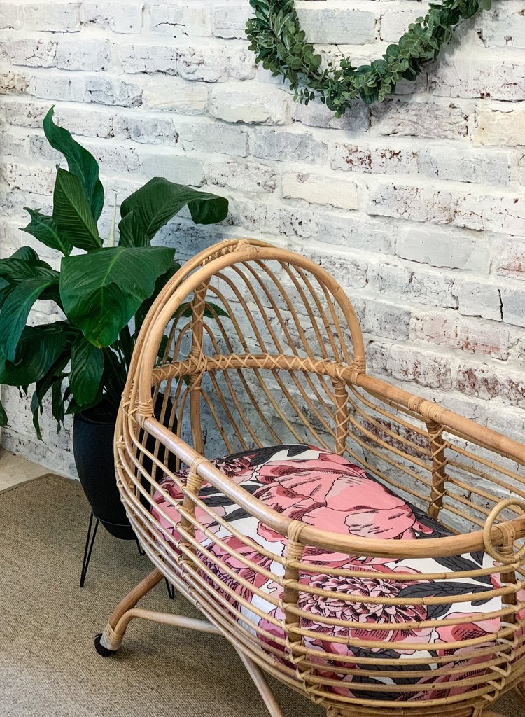 Pop Ya Tot - Cotton Muslin Bassinet Sheet - Perfect Peonie