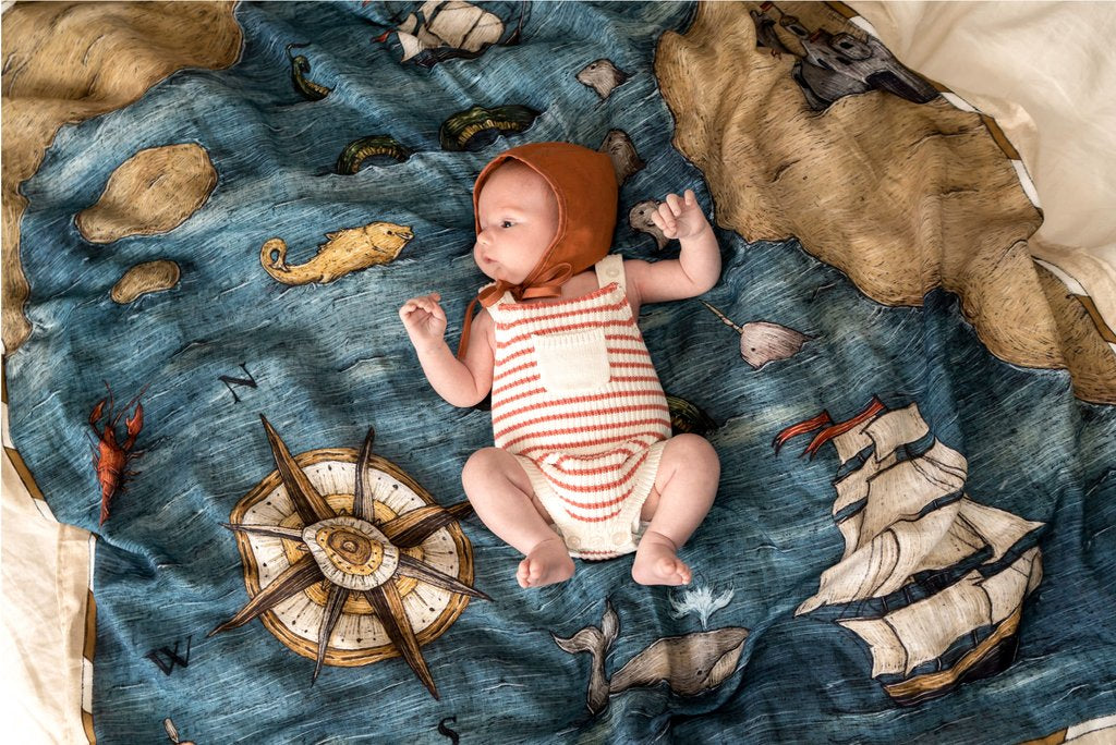 Pop Ya Tot - Muslin Swaddle - The Treasure Map