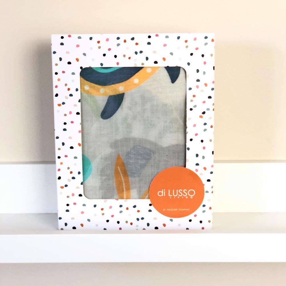 Di Lusso Living - Muslin Baby Swaddle Wrap - Animal Kingdom World Map