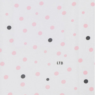 Little Turtle Baby - Stretch Jersey Swaddle - Pale Pink and Grey Spots