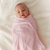 Little Turtle Baby - Stretch Jersey Swaddle - Baby Pink