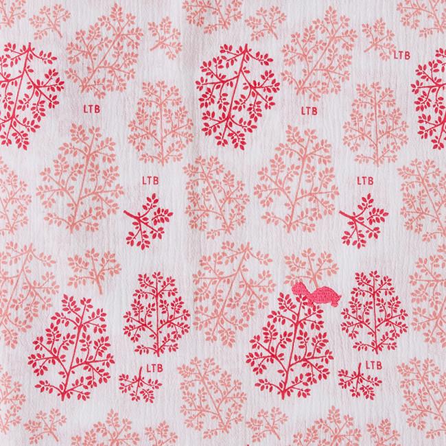 Little Turtle Baby - Stretch Muslin Swaddle - Pink Leaves