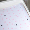 Little Turtle Baby - Changing Pad Cover - Pale Pink & Grey Spots