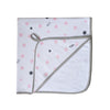 Little Turtle Baby - Hooded Towel - Pale Pink & Grey Spots