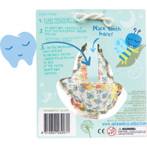 Jack n' Jill - Tooth Keeper Pouch (Variety of Character) - Mouth Care - Jack n Jill - Afterpay - Zippay Carry Them Close
