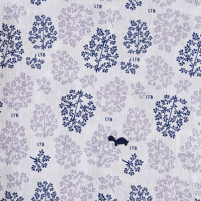 Little Turtle Baby - Stretch Muslin Swaddle - Blue Leaves