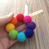 Crochet and Wooden Rattle Rainbow - Teething Necklace - Nature Bubz - Afterpay - Zippay Carry Them Close