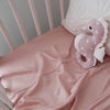 Mulberry Threads - Organic Bamboo Cot Sheets - Rose