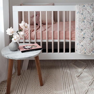 Mulberry Threads - Organic Bamboo Cot Sheets - Rose