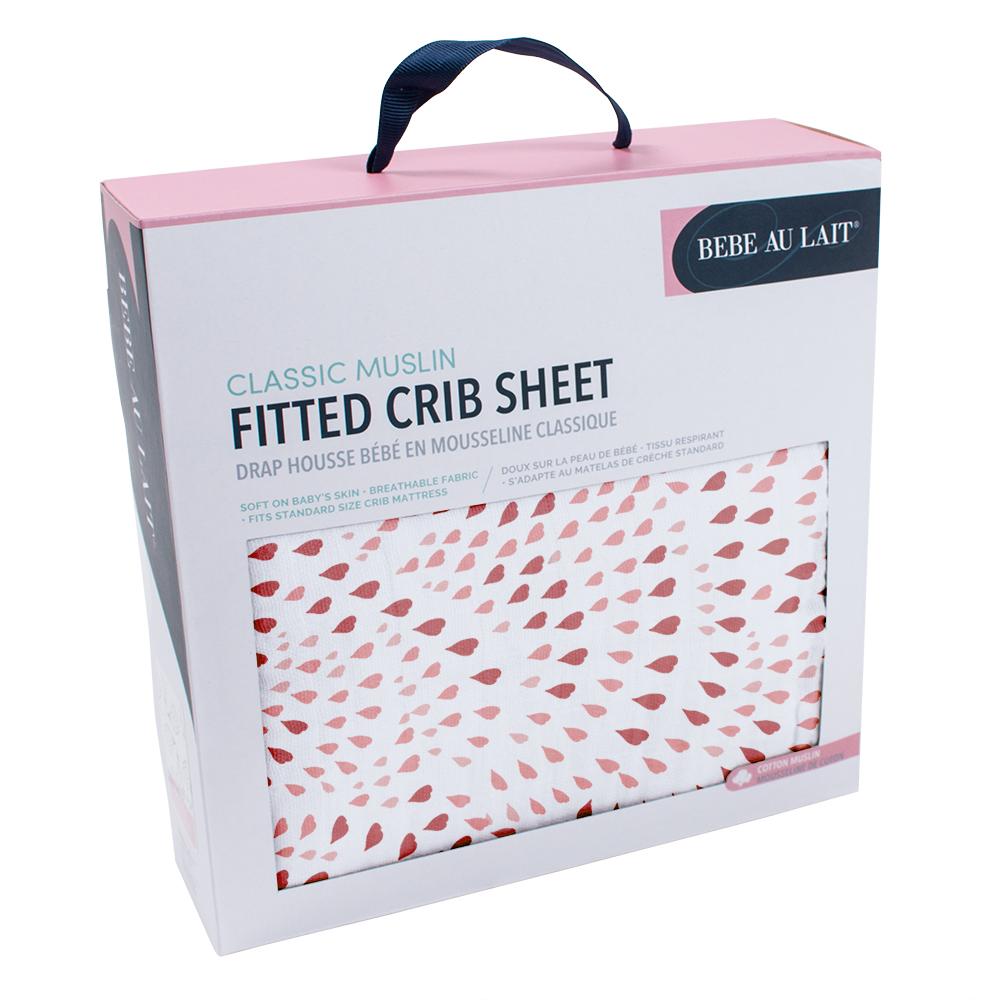 Bebe Au Lait - Muslin Cot Sheet - Rose Quartz