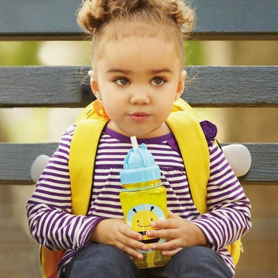 Skip Hop Straw Drink Bottle - Bee - Feeding - Skip Hop - Afterpay - Zippay Carry Them Close
