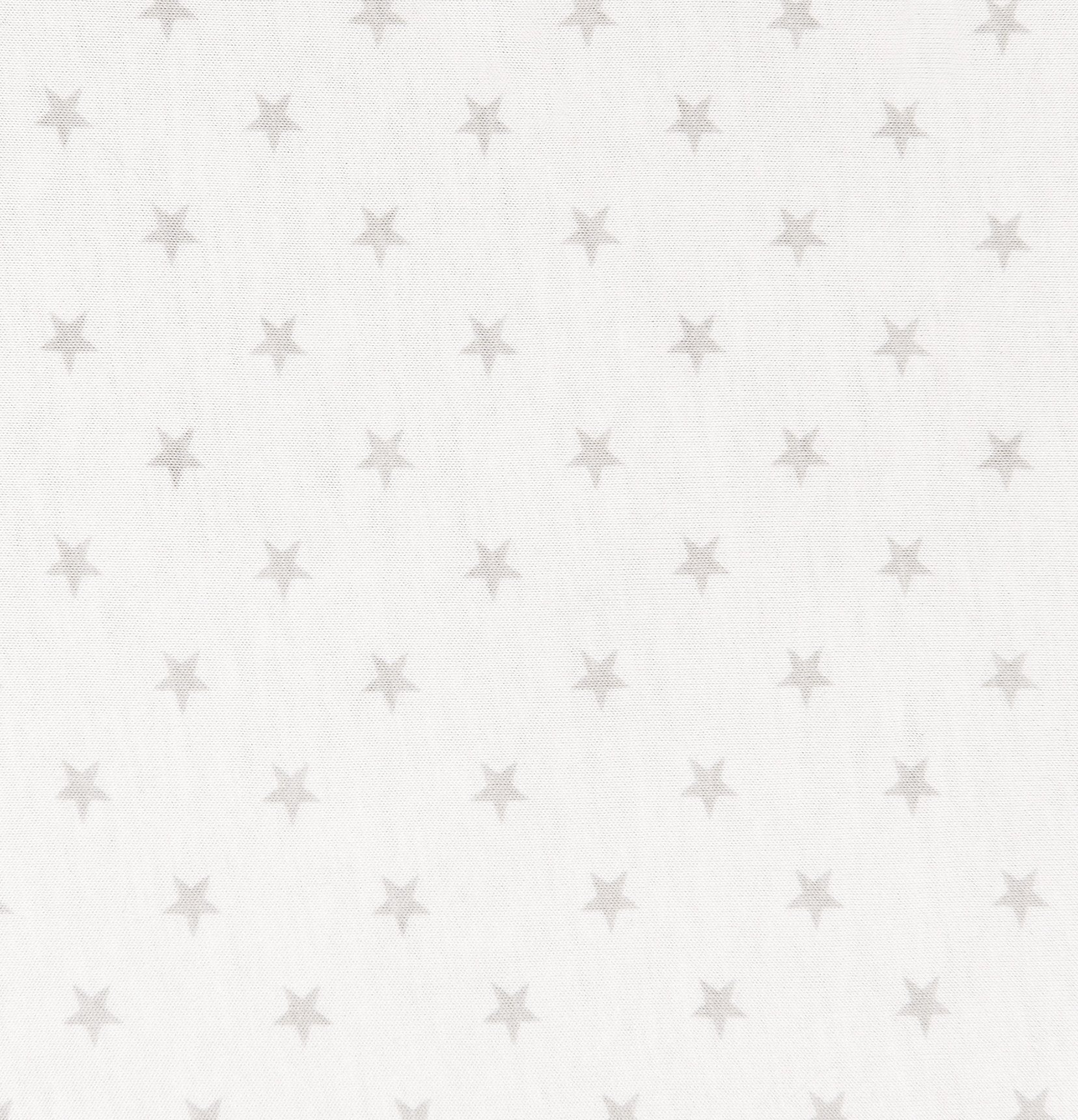 Little Turtle Baby - Stretch Jersey Swaddle - White with Grey Stars