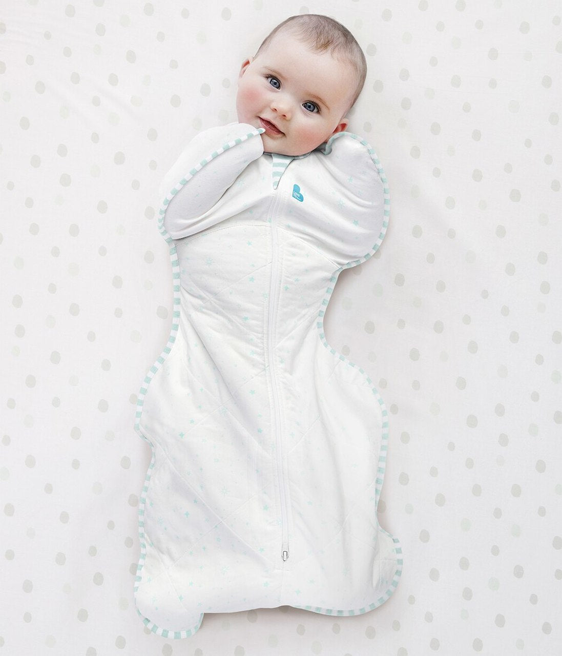 Love to Dream Love to Swaddle Up Winter Warm Organic Mint NEW