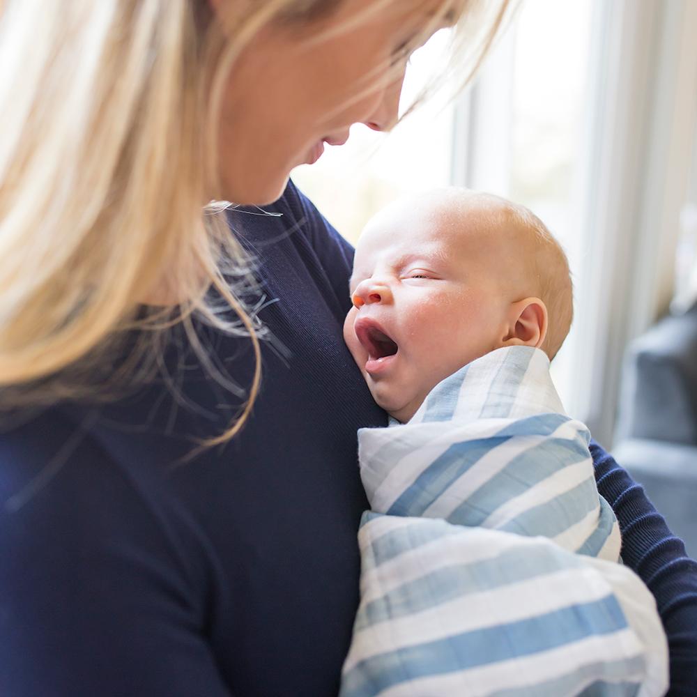 Bebe Au Lait - Bamboo Baby Swaddle - Sailor & Carmel Bay (2pk)