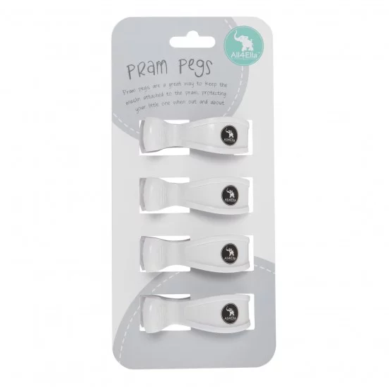 All4Ella Pram Pegs (4set) - White