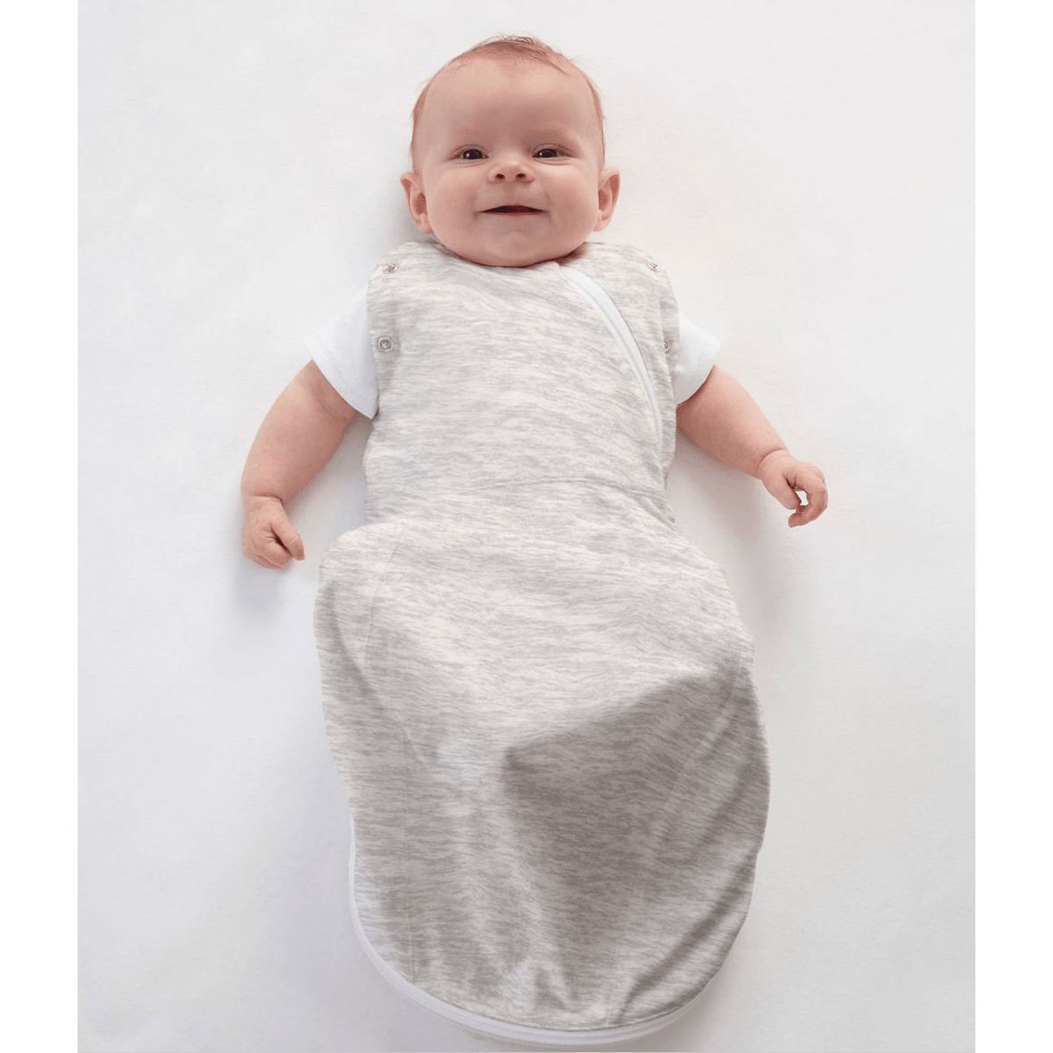 Grobag Newborn Swaddle (Light Weight) - Grey Marl - swaddle - The Gro Company - Afterpay - Zippay Carry Them Close