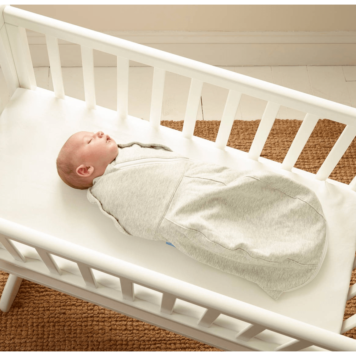 Grobag Newborn Swaddle (Light Weight) - Grey Marl - swaddle - The Gro Company - Afterpay - Zippay Carry Them Close