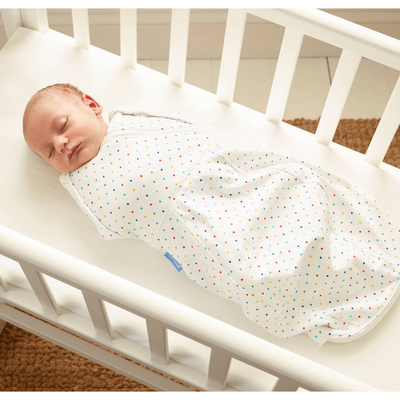 Grobag Newborn Swaddle (Light Weight) - Rainbow Spot - swaddle - The Gro Company - Afterpay - Zippay Carry Them Close