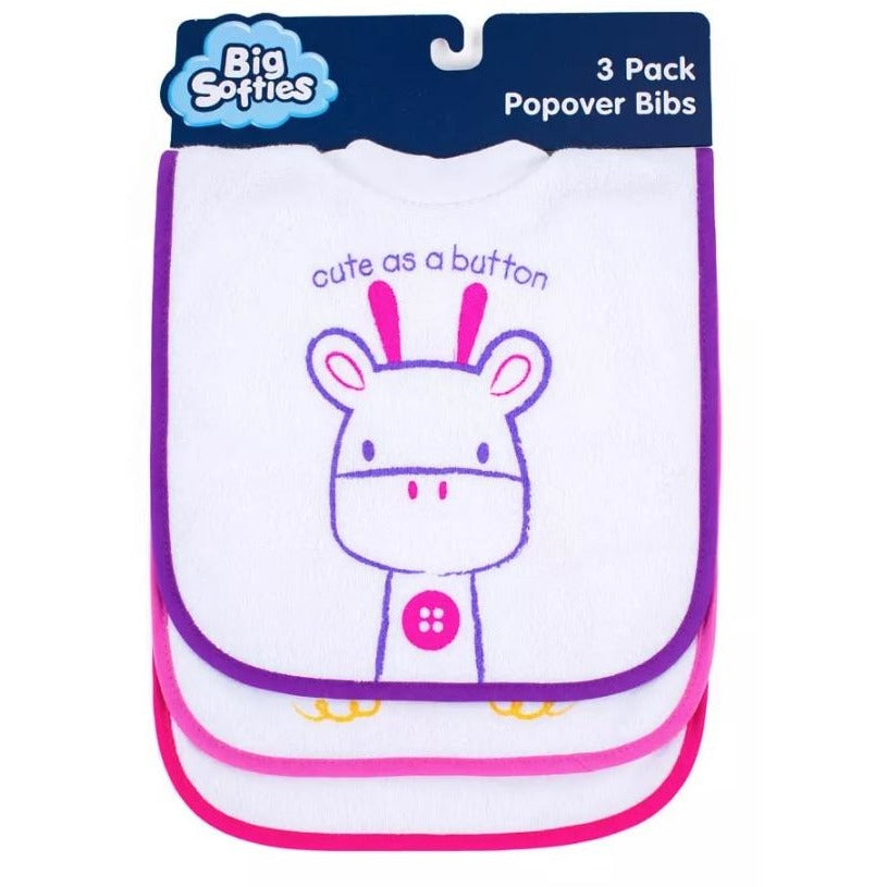 Popover Bibs - Purple (3 Pk) - Clothing - Big Softies - Afterpay - Zippay Carry Them Close