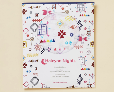 Halcyon Nights - Change Mat Cover or Bassinet Sheet - Snowflake
