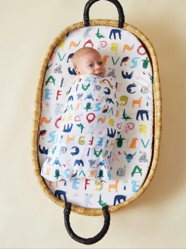 Halcyon Nights - Baby Swaddle Wrap - ABC OF ANIMALS
