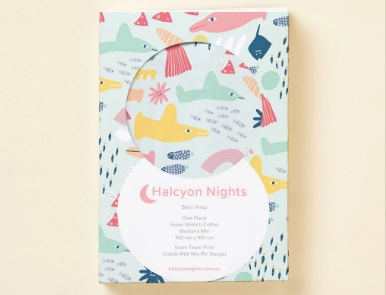 Halcyon Nights - Baby Swaddle Wrap - Swim Team