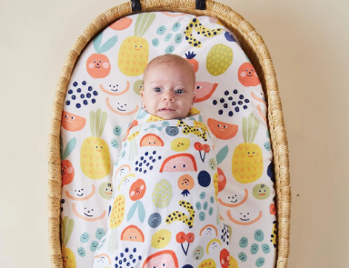 Halcyon Nights - Change Mat Cover or Bassinet Sheet - FRUIT TINGLE