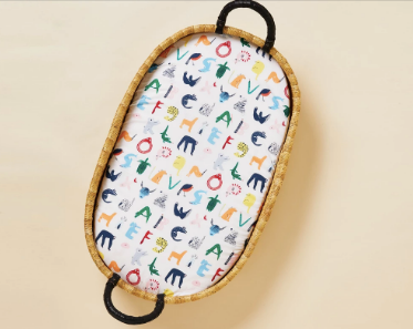 Halcyon Nights - Change Mat Cover or Bassinet Sheet - ABC OF ANIMALS