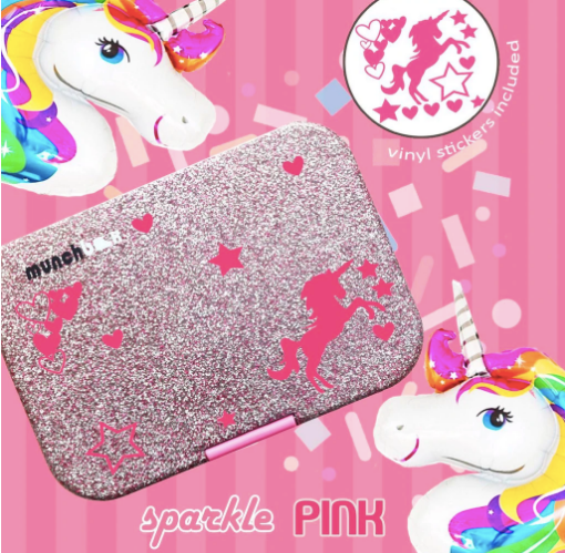 Munchbox - Maxi6 Bento Lunch Box - Sparkle Pink