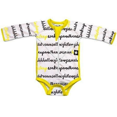 Sleepy Bub Romper Swaddle - Hello Sleep Yellow - Swaddle - Sleepy Bubs - Afterpay - Zippay Carry Them Close