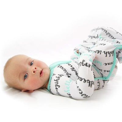 Sleepy Bub Sleeping Bag Swaddle - Hello Sleep Aqua - Swaddle - Sleepy Bubs - Afterpay - Zippay Carry Them Close