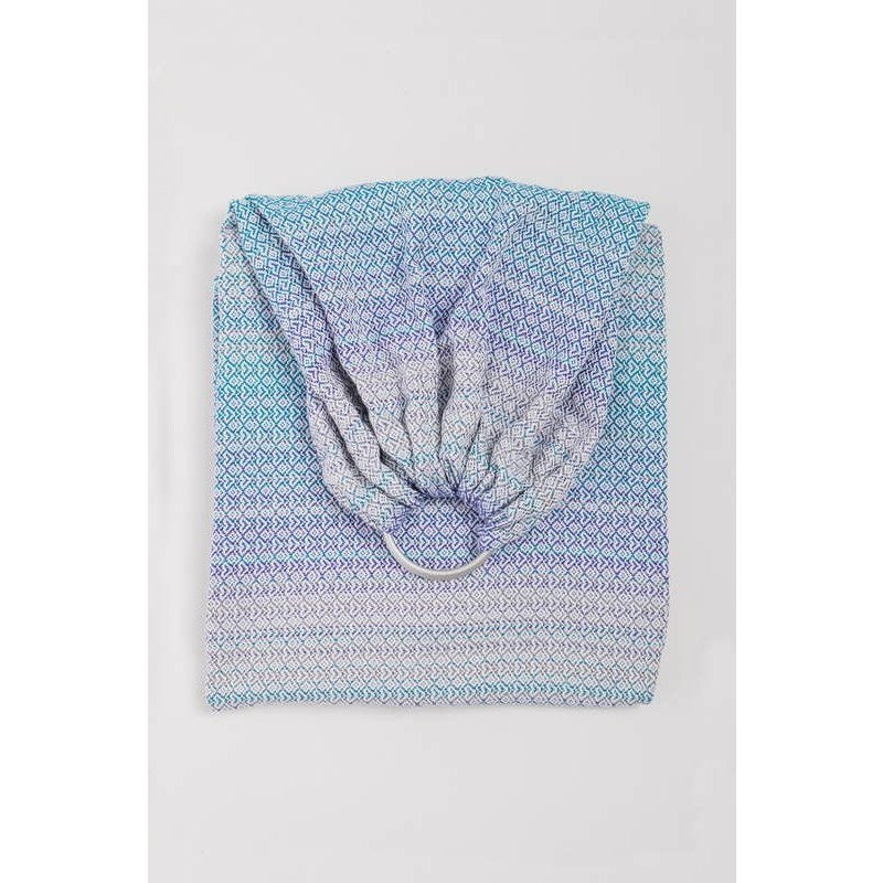 Lenny Lamb Ring Sling - Little Love Summer Sky (Merino, Silk, Wool, Cashmere, Cotton), , Ring Sling, Lenny Lamb, Carry Them Close  - 2