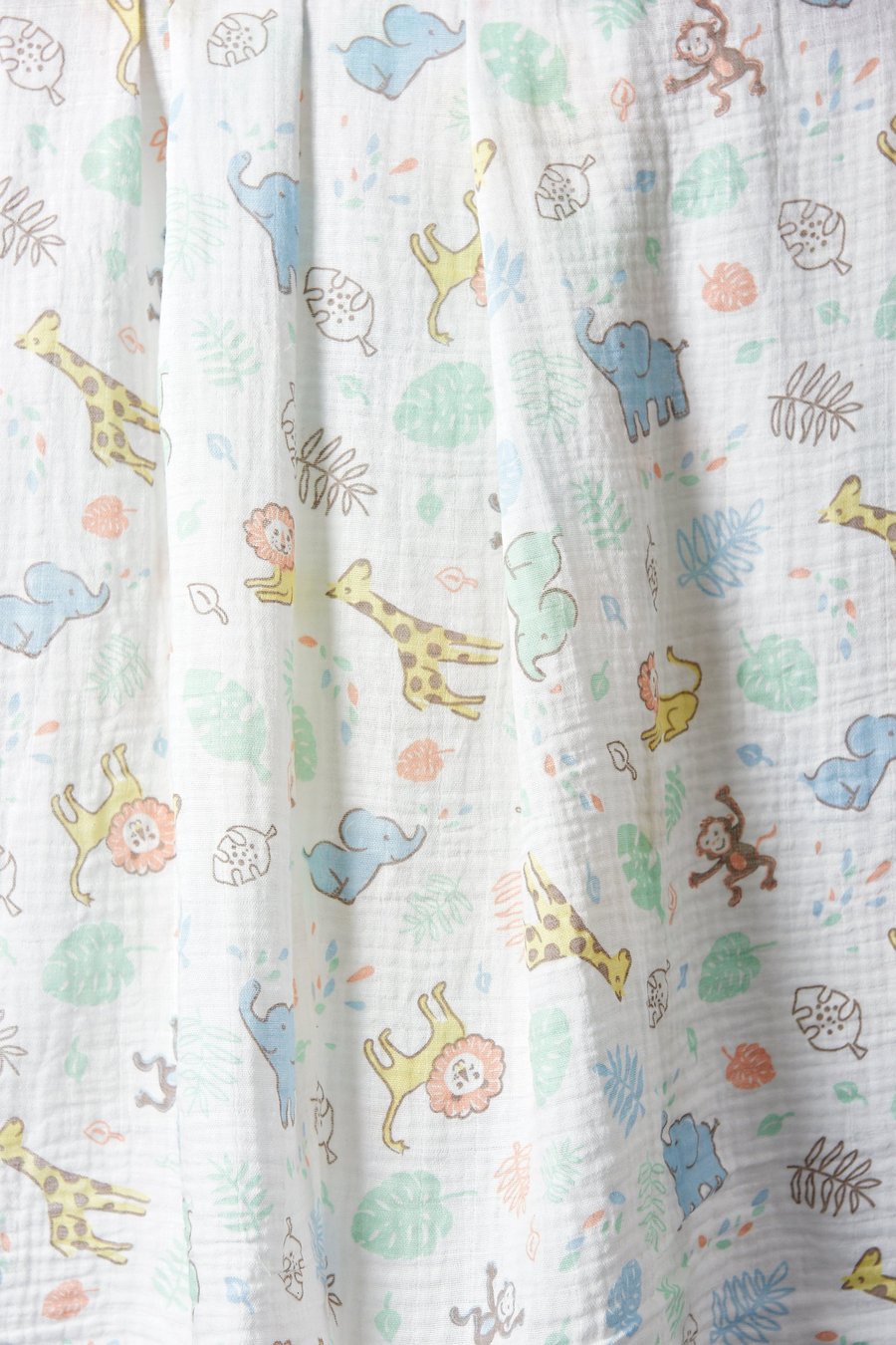 The Little Linen Company - Cotton Muslin Baby Swaddle - Jungle Mates