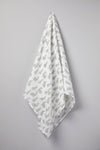 The Little Linen Company - Cotton Muslin Baby Swaddle - Bunny Shadows