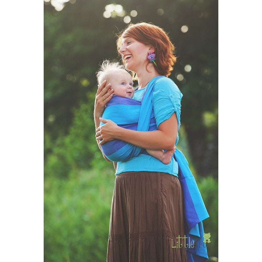 Little Frog Woven Wrap - Tanzanite, , Woven Wrap, Little Frog, Carry Them Close  - 1