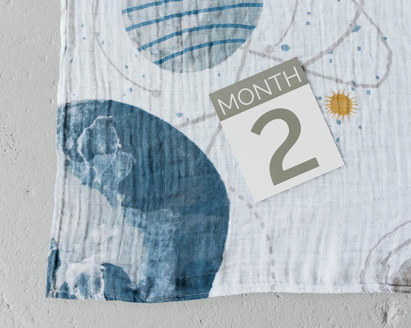 Little Unicorn - Photo Blanket Swaddle & Milestone Set - Planetary