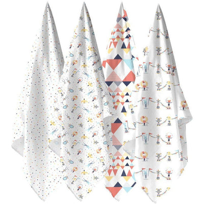 Weegoamigo Muslin Swaddle Wraps - Big Top (4pk) - Swaddle - Weegoamigo - Afterpay - Zippay Carry Them Close