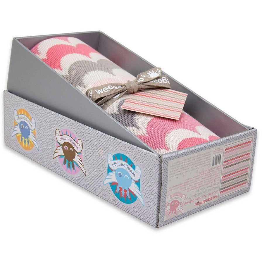 Weegoamigo Bamboo Knitted Baby Blanket - RicRac Alice - Baby Blankets - Weegoamigo - Afterpay - Zippay Carry Them Close