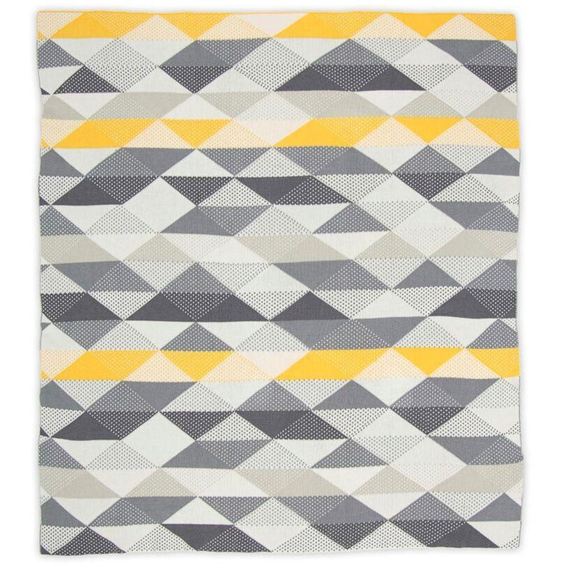 Weegoamigo Bamboo Knitted Baby Blanket - Geo Charcoal - Baby Blankets - Weegoamigo - Afterpay - Zippay Carry Them Close