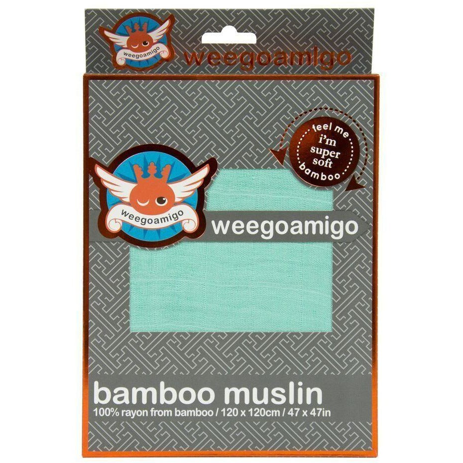 Weegoamigo Bamboo Swaddle Wraps - Bright Mint - Swaddle - Weegoamigo - Afterpay - Zippay Carry Them Close