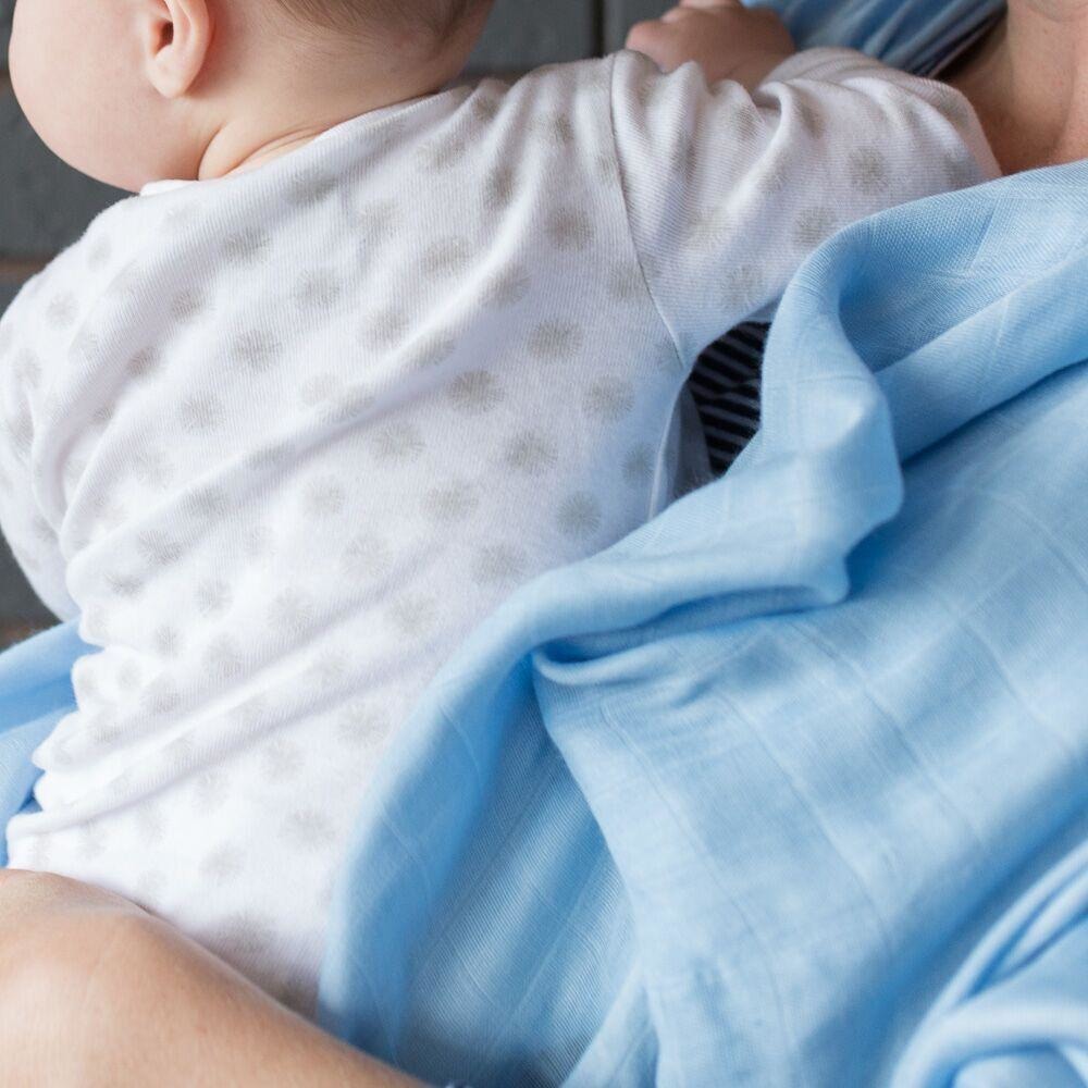 Weegoamigo Bamboo Swaddle Wraps - Lapis - Swaddle - Weegoamigo - Afterpay - Zippay Carry Them Close