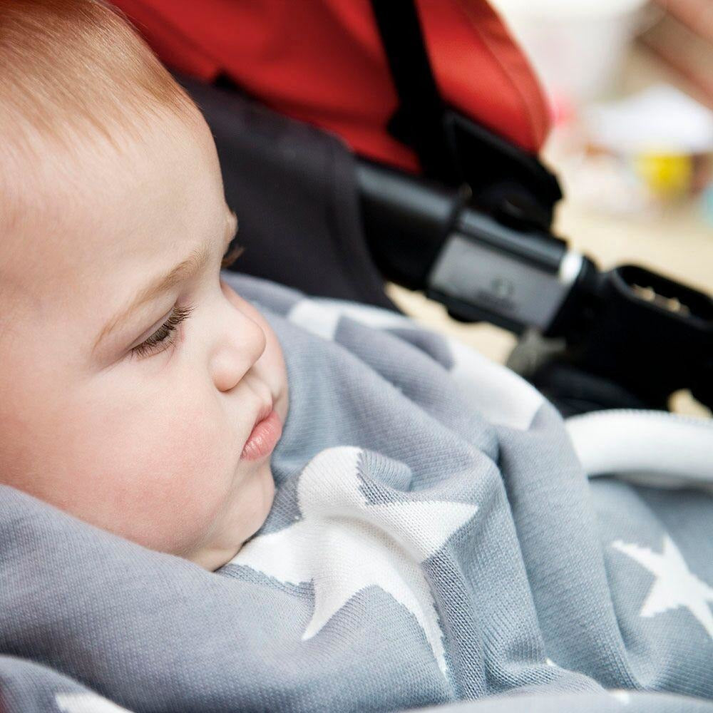 Weegoamigo - Cotton Knitted Blanket - Stellar Charcoal - Baby Blankets - Weegoamigo - Afterpay - Zippay Carry Them Close